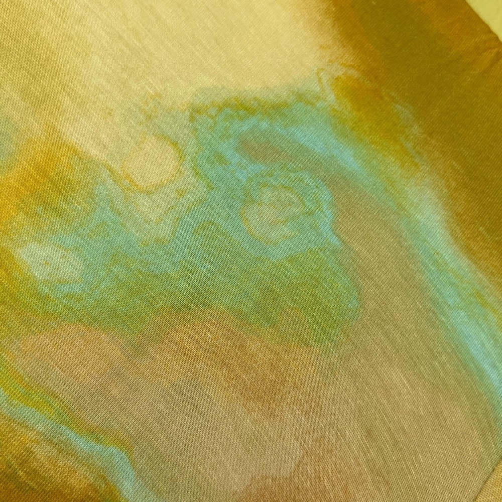 LOGO by Lori Goldstein Yellow and Green Cardigan - Picture 9 of 11